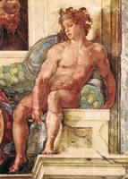 63cm x 88cm Die Erschaffung der Gestirne     von Michelangelo