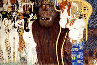 67cm x 45cm Die feindlichen Gewalten         von Gustav Klimt