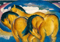 100cm x 70cm Die kleinen gelben Pferde        von Franz Marc