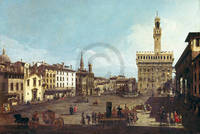 100cm x 67cm Die Piazza della Signorina in    von Canaletto