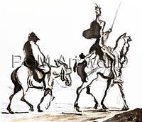 77cm x 66cm Don Quixote                      von Honoré Daumier