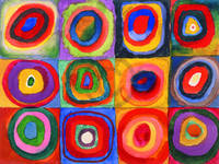 100cm x 75cm Farbstudie - Quadrate und...     von Wassily Kandinsky