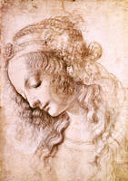 60cm x 85cm Frauenkopf                       von Leonardo Da Vinci