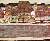 74cm x 60cm Häuser am Fluss II               von Egon Schiele