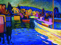 100cm x 75cm Herbstlandschaft mit Booten      von Wassily Kandinsky