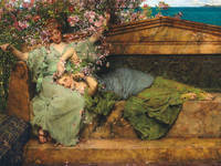 80cm x 60cm Im Rosengarten                   von Sir Lawrence Alma-Tadema