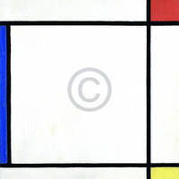 100cm x 100cm Komposition III mit Rot, Gelb .. von Piet Mondrian