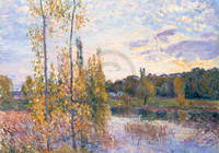 60cm x 42cm Landschaft bei Chevreuil         von Alfred Sisley