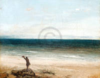 41cm x 32cm Le bord de mer à Palavas         von Gustave Courbet