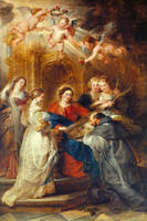 30cm x 45cm Maria erscheint dem heiligen Ild von Peter Paul Rubens
