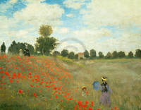 90cm x 70cm Mohnfeld bei Argenteuil          von Claude Monet