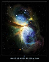 70cm x 90cm Star Forming Region              von Hubble-Nasa