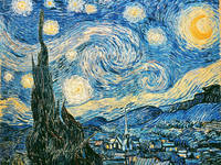 89cm x 67cm Sternennacht                     von Vincent Van Gogh
