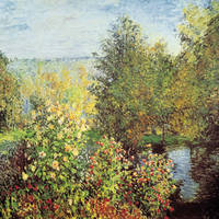 65cm x 65cm Stiller Winkel im Garten         von Claude Monet