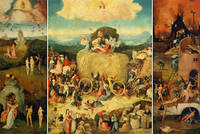 62cm x 41cm Triptychon der Heuwagen          von Hieronymus Bosch