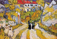 84cm x 59cm Weg und Treppe in Auvers         von Vincent Van Gogh