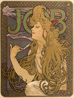 45cm x 60cm Werbeplakat für "JOB"            von Marie Alphonse Mucha