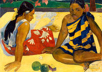 90cm x 63cm Zwei Frauen auf Tahiti           von Paul Gauguin