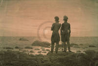 85cm x 57cm Zwei Männer am Strand            von Caspar David Friedrich
