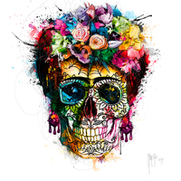 100cm x 100cm Frida Skull von Patrice Murciano