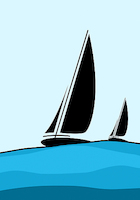 70cm x 100cm Sailing von Ayse