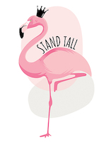 75cm x 100cm Flamingo von Ayse