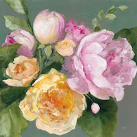 100cm x 100cm June Bouquet von Julia Purinton