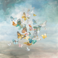 100cm x 100cm Beautiful Butterflies von Danhui Nai