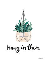 75cm x 100cm Hang in There von Becky Thorns