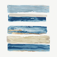 100cm x 100cm Blue Stripes von PI Studio