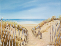 100cm x 75cm Ocean Pathway I von Lynne Timmington