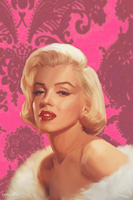 60cm x 90cm True Blue Marilyn in Pink von Chris Consani