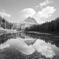 100cm x 100cm Italy Dolomites Cortin Lago Antorno von Dave Butcher