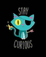 80cm x 100cm Stay Curious von Michael Buxton