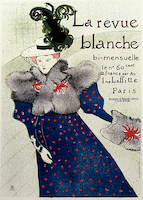 100cm x 140cm La Revue Blanche von Henri de Toulouse-Lautrec