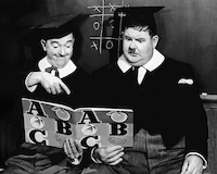 87.5cm x 70cm Laurel & Hardy - Chump at Oxford, 1940 von Hollywood Photo Archive
