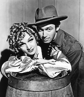 120cm x 140cm Destry Rides Again - Der große Bluff - Marlene Dietrich with James Stewart von Hollywood Photo Archive