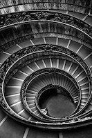 66.67cm x 100cm Roman Staircase black & white von Ronin