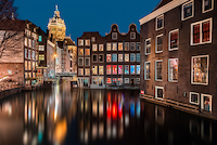 100cm x 66.67cm Amsterdam by Night von Arnaud Bertrande