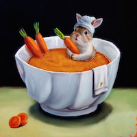 70cm x 70cm Carrot Spa von Lucia Heffernan