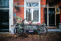 90cm x 60cm Amsterdam Bicycle von Sandrine Mulas
