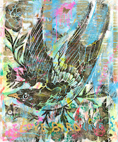 100cm x 120cm Birds of Love II von Nick Twaalfhoven
