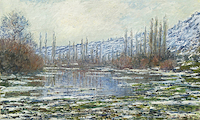 100cm x 60cm Das Tauwetter in Vétheuil, 1880 von Claude Monet