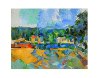 71cm x 56cm Uferlandschaft, CEZ-356L von Paul             Cézanne