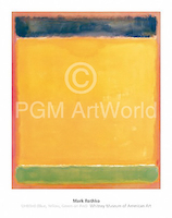7.1cm x 9.1cm Untitled (Blue, Yellow, ,MKR-184 von Mark             Rothko