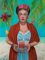7.5cm x 10cm Frida con Luce von Mirka Machel