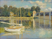 10cm x 7.5cm Die Brücke von Argenteuil - Neuauflage von Claude Monet