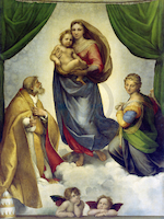 60cm x 80cm Maria mit dem Kind von Raffael