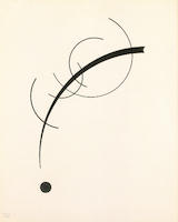 8cm x 10cm Freie Kurve auf den Punkt von Wassilly Kandinsky