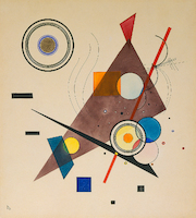 9cm x 10cm Komposition 2 von Wassilly Kandinsky